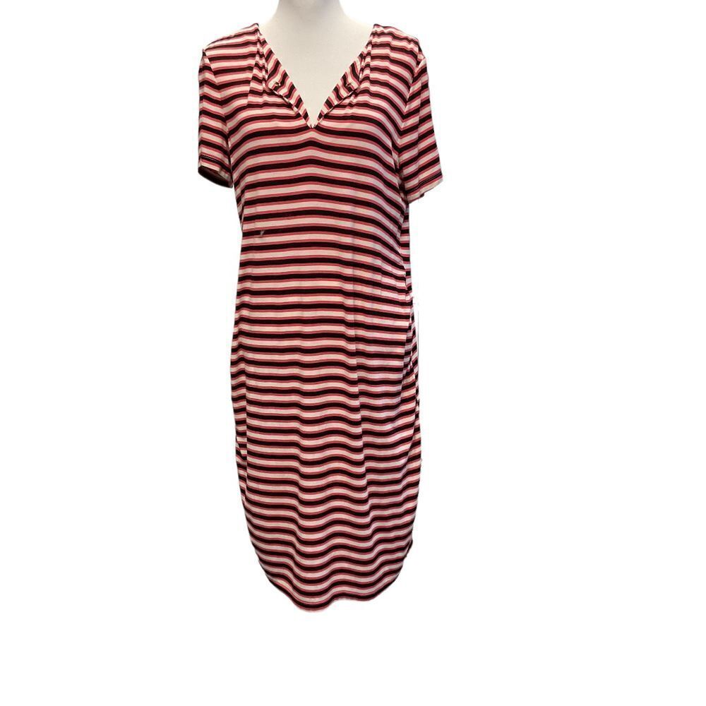 Rachel Zoe Pea In The Pod Women's Stripe Knit Maternity Dress Size Large